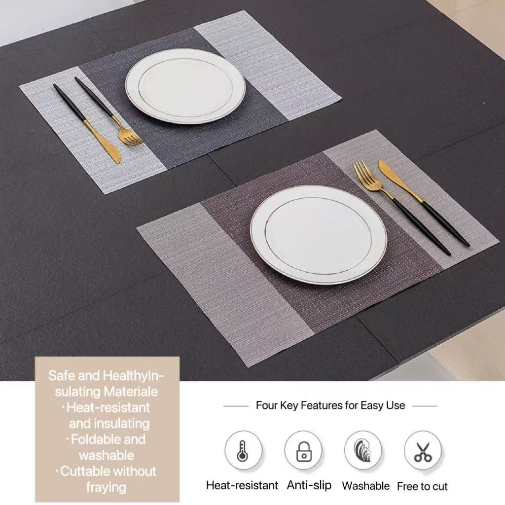 Placemats Set of 10. PVC dining mats. - Vortex Diamond