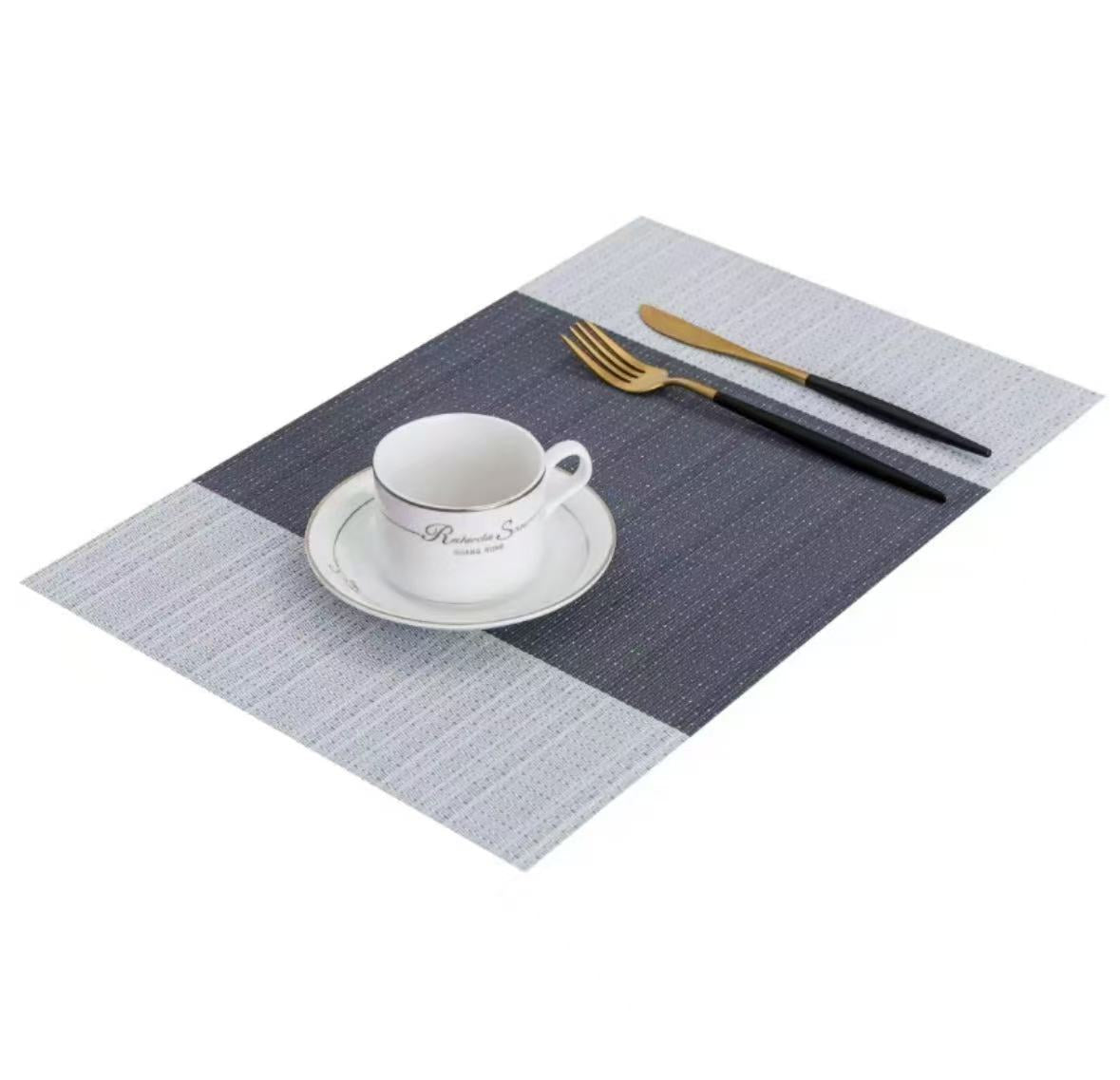 Placemats Set of 10. PVC dining mats. - Vortex Diamond