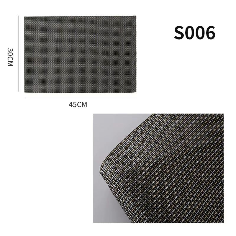 Placemats Set of 10. PVC dining mats. - Vortex Diamond