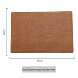 Placemats Set of 4. Dining mat. High end rectangular leather placemats - Vortex Diamond