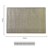 Placemats Set of 4. Dining mat. High end rectangular leather placemats - Vortex Diamond