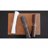 Placemats Set of 4. Dining mat. High end rectangular leather placemats - Vortex Diamond