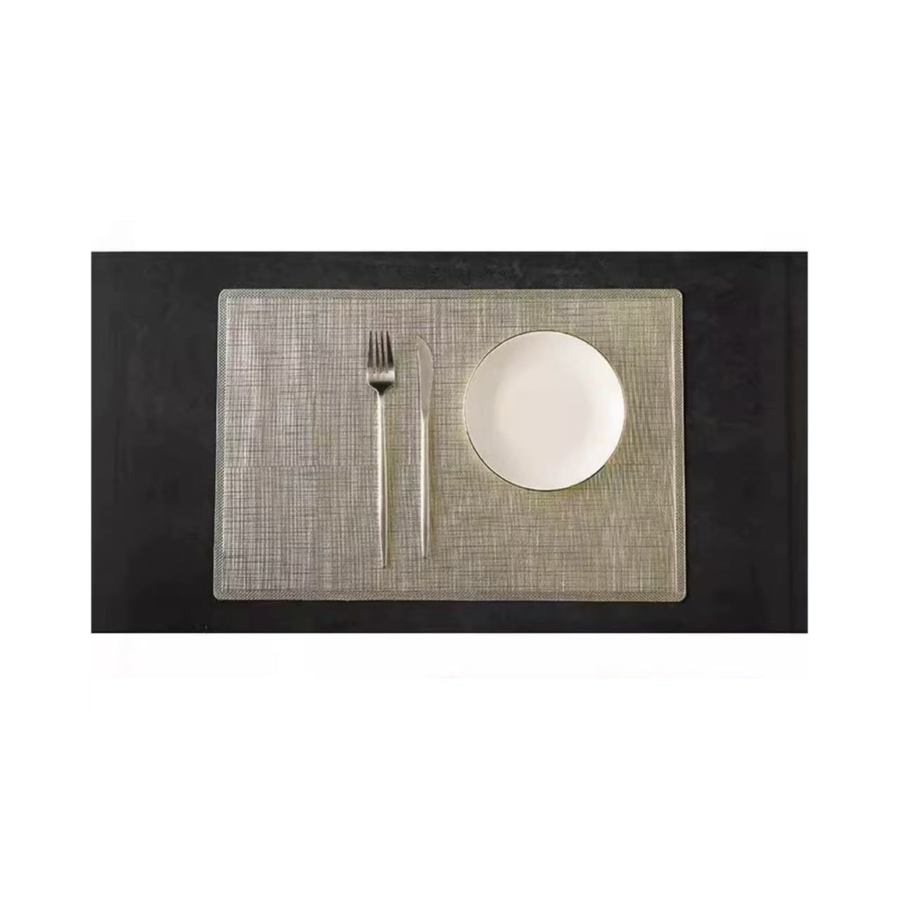 Placemats Set of 4. Dining mat. High end rectangular leather placemats - Vortex Diamond