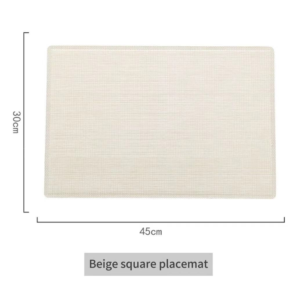 Placemats Set of 4. Dining mat. High end rectangular leather placemats - Vortex Diamond