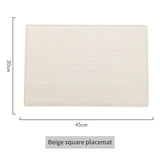 Placemats Set of 4. Dining mat. High end rectangular leather placemats - Vortex Diamond