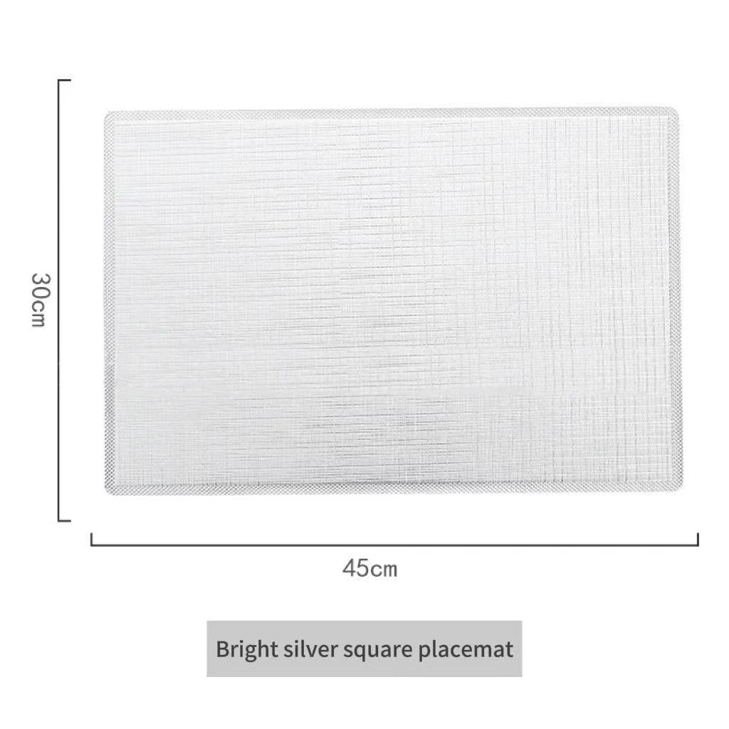 Placemats Set of 4. Dining mat. High end rectangular leather placemats - Vortex Diamond