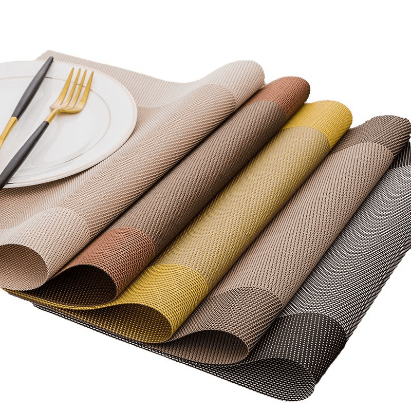 Placemats Set of 4. High end European style PVC dining mat - Vortex Diamond