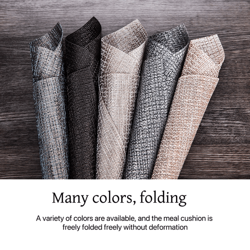 Placemats Set of 4.PVC Hemp - like Placemat - Vortex Diamond