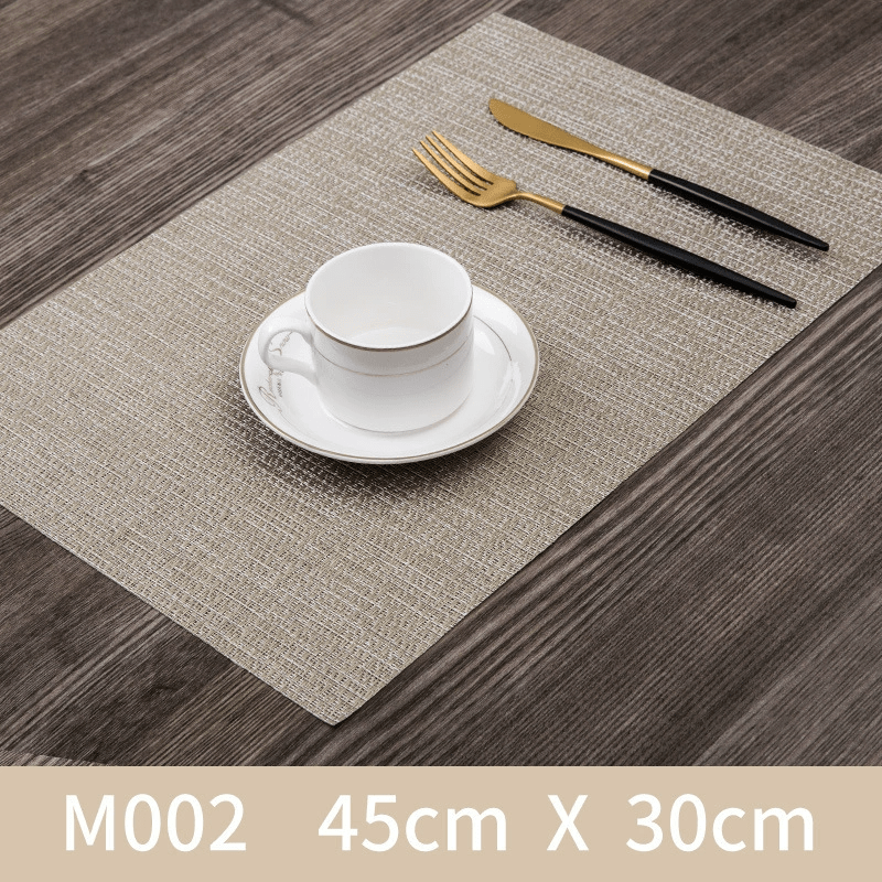 Placemats Set of 4.PVC Hemp - like Placemat - Vortex Diamond