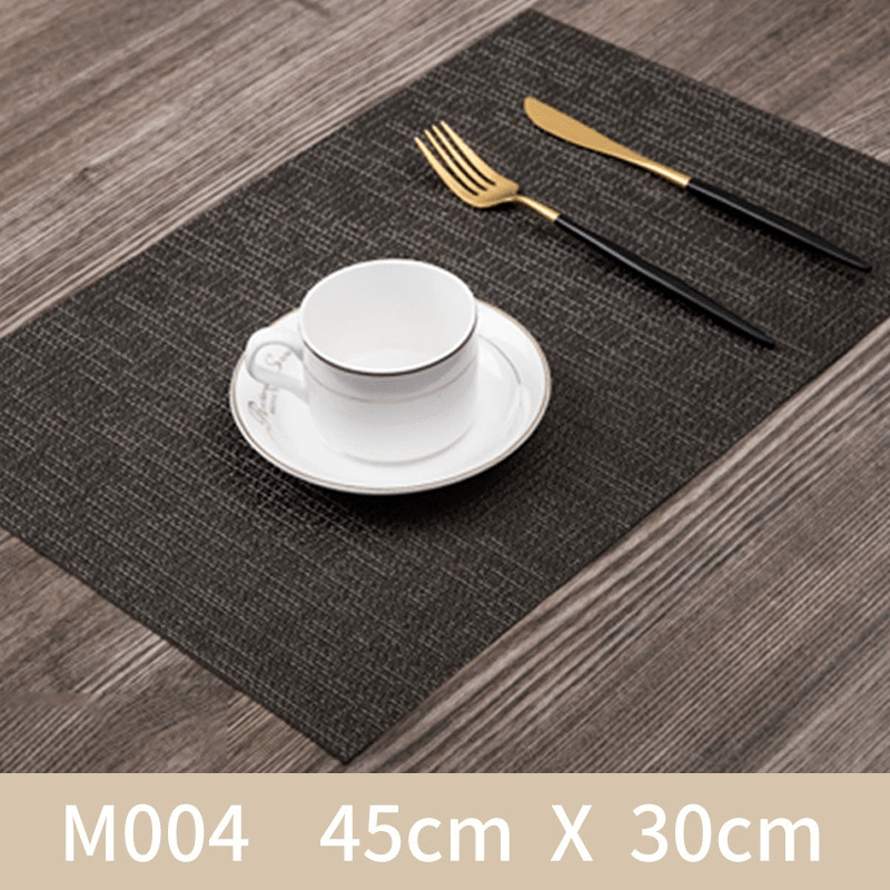 Placemats Set of 4.PVC Hemp - like Placemat - Vortex Diamond