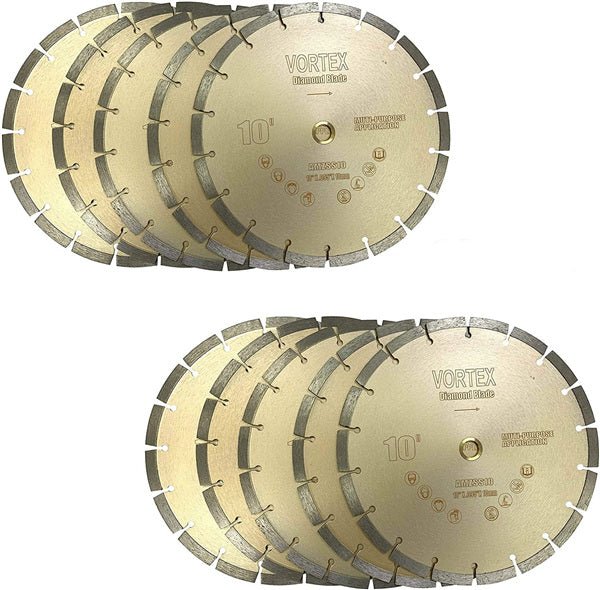 10 Diamond Blade Dry General Purpose On Meter Saw Bulk Package - Vortex Diamond