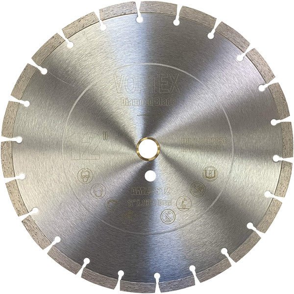 12 Inch Dry or Wet Cutting General Purpose Power Saw Segmented Diamond Blades - Vortex Diamond