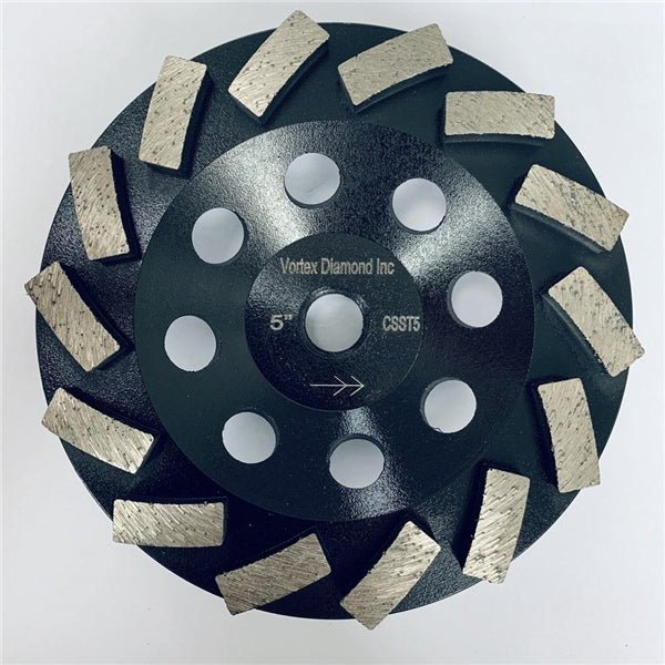 4 - 7 Inch Spiral Turbo Diamond Grinding Wheel For Fast Grind Concrete Mortar - Vortex Diamond