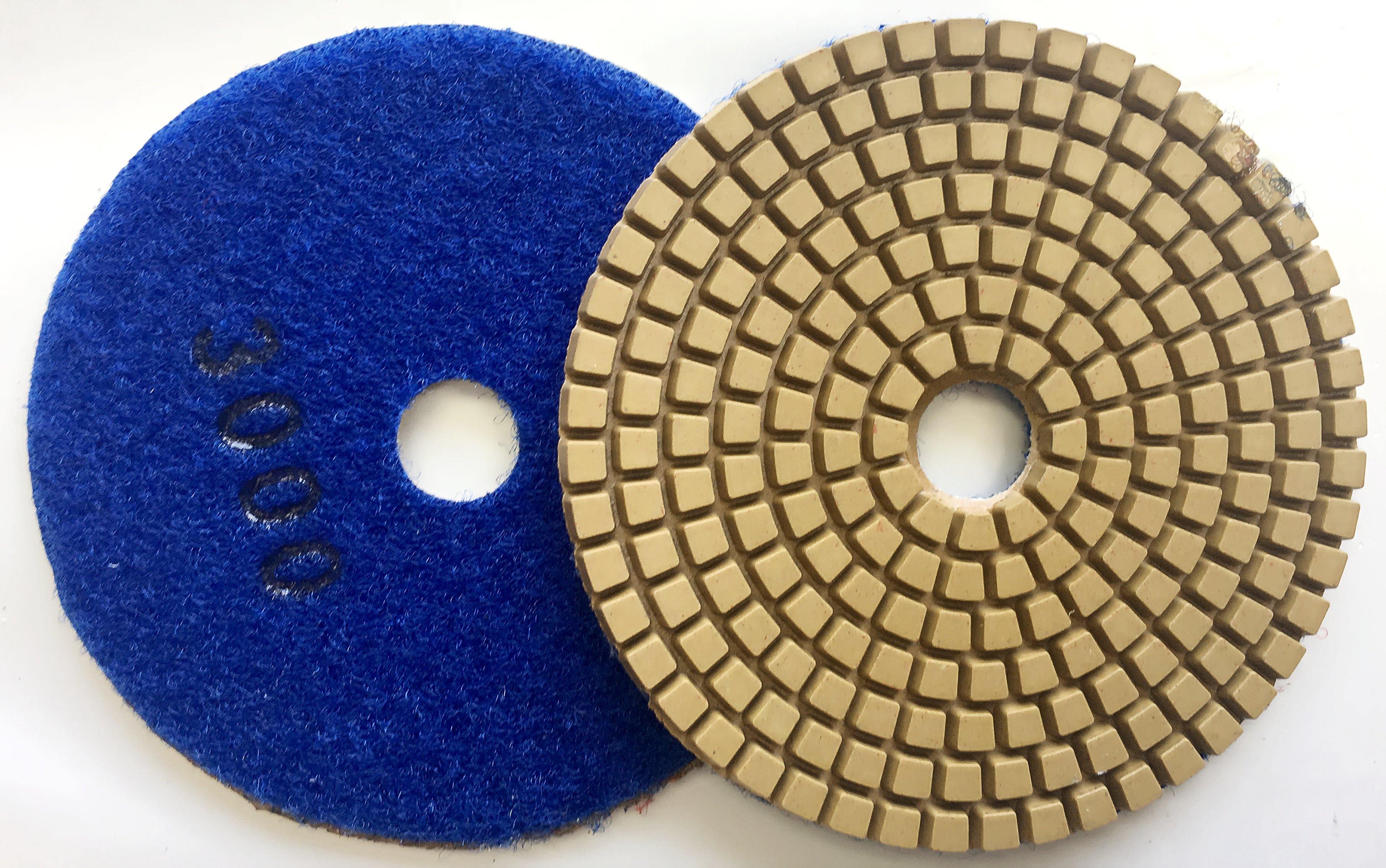 4 Wet Diamond Polishing Pads for DIY Stone Edges and Surface Polishing - Vortex Diamond