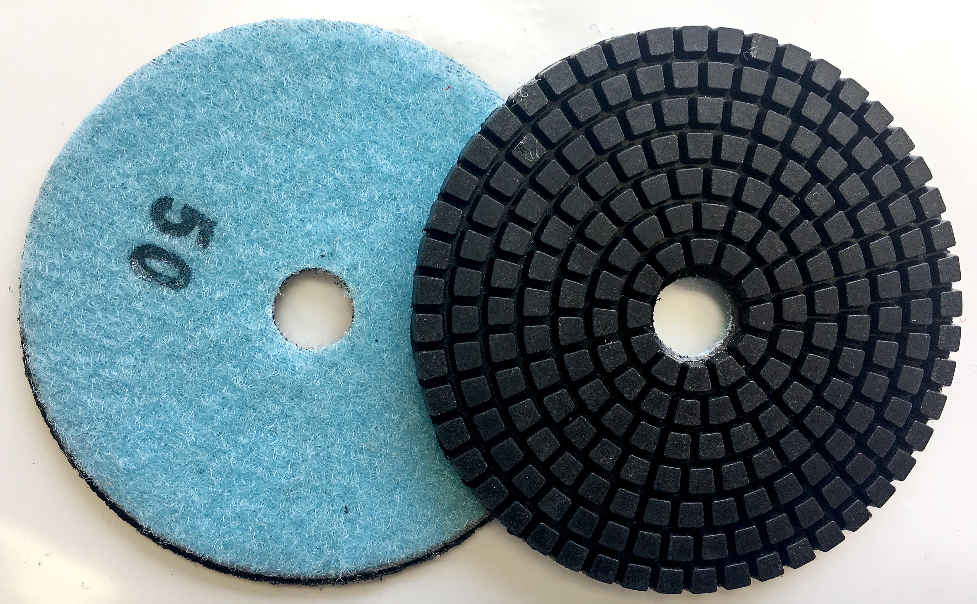5 Inch Wet Resin Bond Diamond Polishing Pads for Stone Polishing Restoring Grinding and Shaping - Vortex Diamond