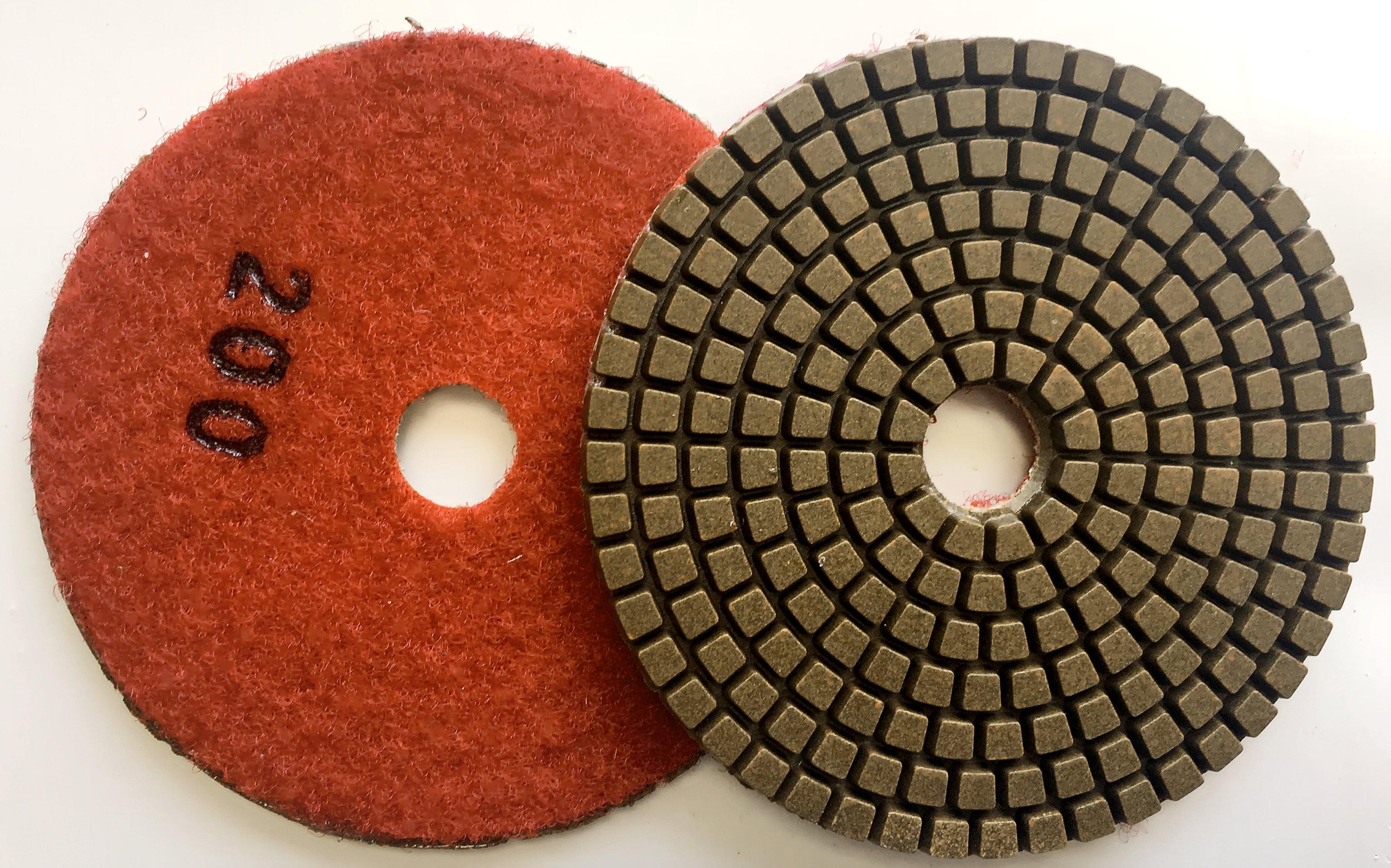 5 Inch Wet Resin Bond Diamond Polishing Pads for Stone Polishing Restoring Grinding and Shaping - Vortex Diamond