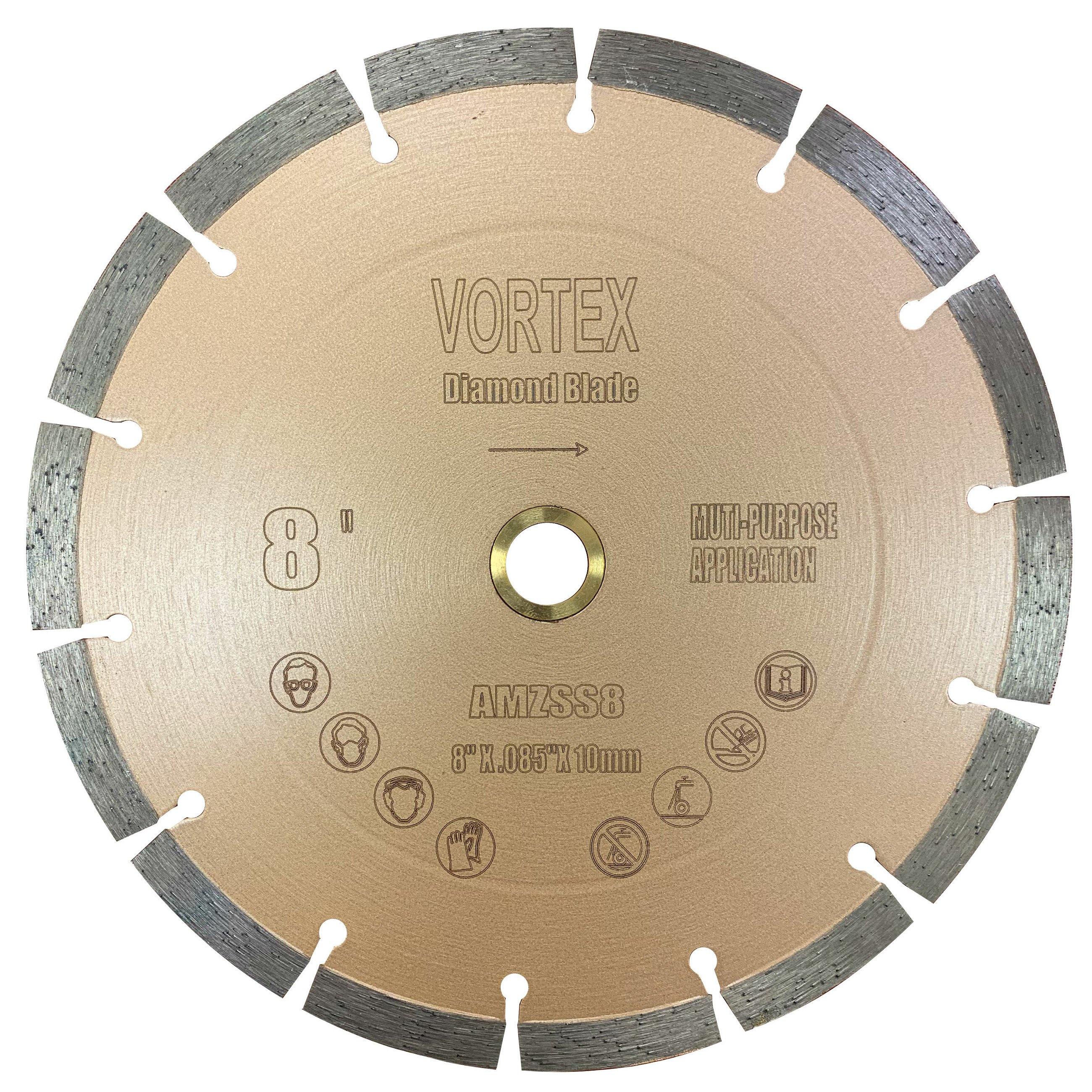 Vortex Diamond VSS Dry or Wet Cutting Segmented Diamond Saw Blades for Concrete Stone Brick Masonry - Vortex Diamond