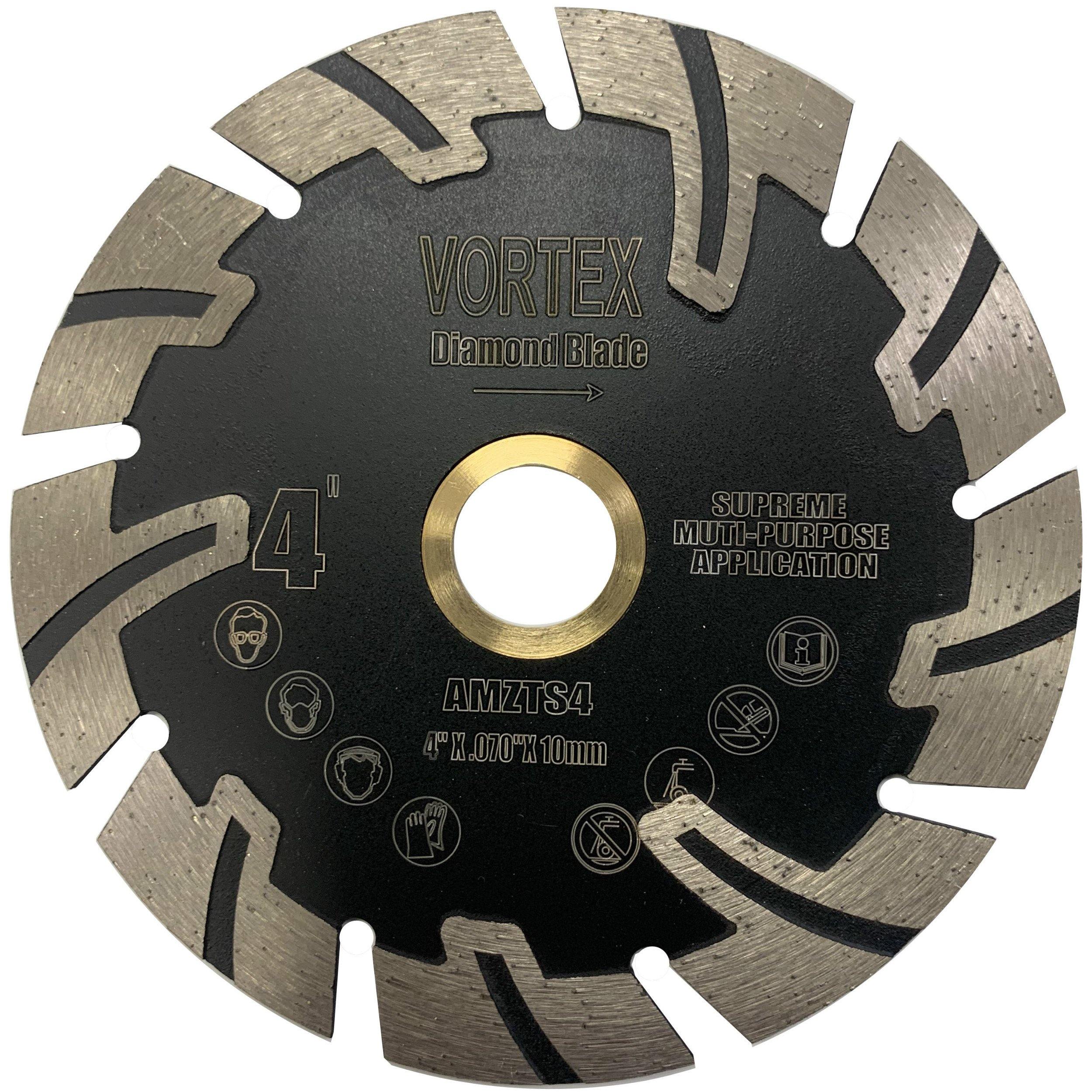 Supreme Quality Dry or Wet Cutting Saw T Segmented Diamond Blades (VPTS) for Granite Stone Concrete - Vortex Diamond