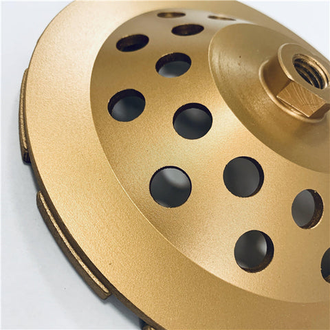 CSDR double row diamond cup wheel designed for wet and dry grinding of concrete and masonry
