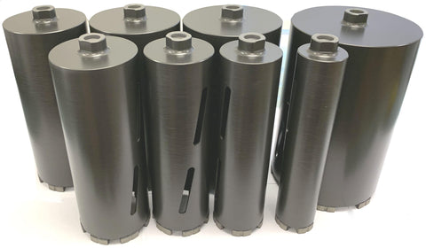 WPDB Dry Drill Core Bits with Diamond Aligned Segment for Brick Concrete Masonry 5/8"-11 Threaded - Vortex Diamond