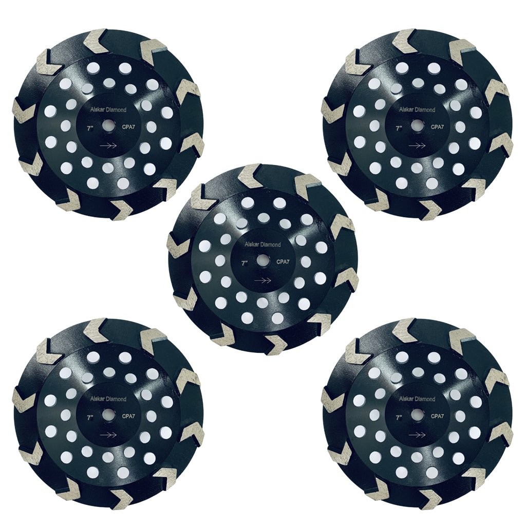 Bulk Package 7 Inch Concrete Diamond Grinding Cup Wheel Collection - Vortex Diamond