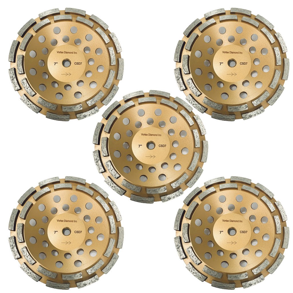 Bulk Package 7 Inch Concrete Diamond Grinding Cup Wheel Collection - Vortex Diamond