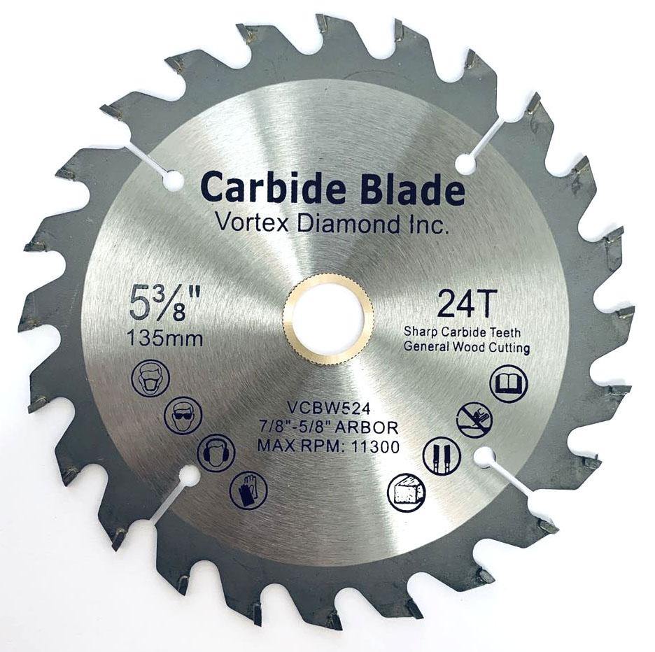 Carbide Tipped Wood Circular Saw Blades For Precision Cuts On Table Saw or Miter Saw - Vortex Diamond