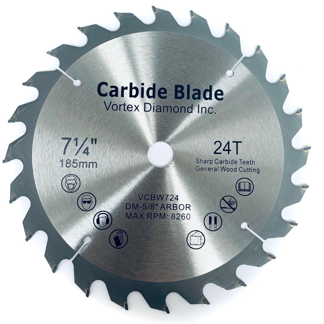 Carbide Tipped Wood Circular Saw Blades For Precision Cuts On Table Saw or Miter Saw - Vortex Diamond