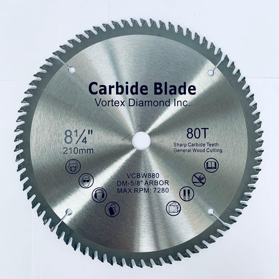 Carbide Tipped Wood Circular Saw Blades For Precision Cuts On Table Saw or Miter Saw - Vortex Diamond