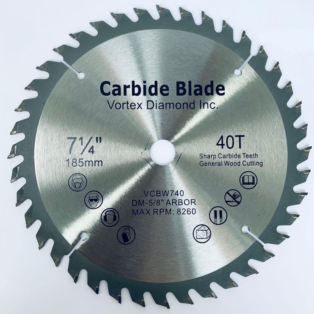 Carbide Tipped Wood Circular Saw Blades For Precision Cuts On Table Saw or Miter Saw - Vortex Diamond