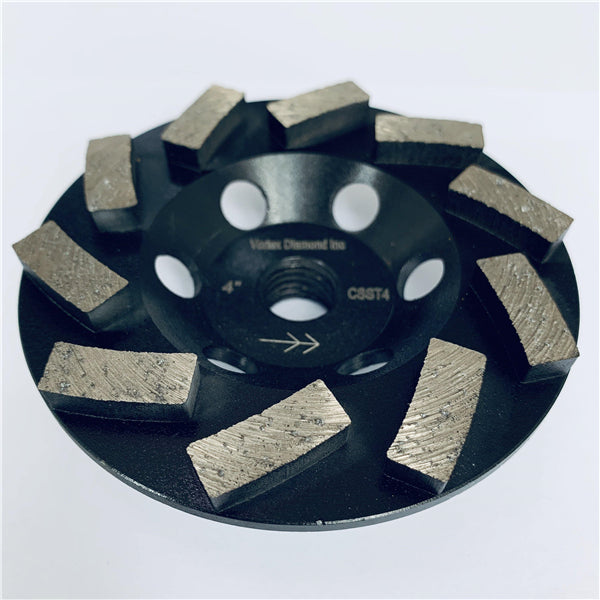 Heavy Duty Spiral Turbo Diamond Grinding Wheel with Premium Segments for Fast Stock Removal