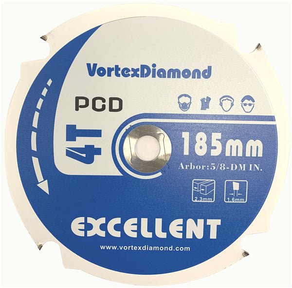 Polycrystalline Diamond (PCD) Tipped Professional Circular Saw Blade for Fiber Cement and Laminate Flooring - Vortex Diamond