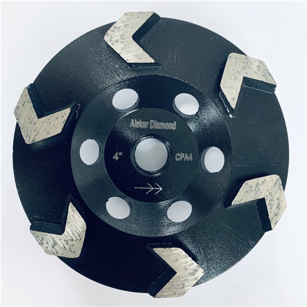 Premium Arrow - Shaped Segmented Diamond Grinding Cup Wheel For Concrete Grinding - Vortex Diamond