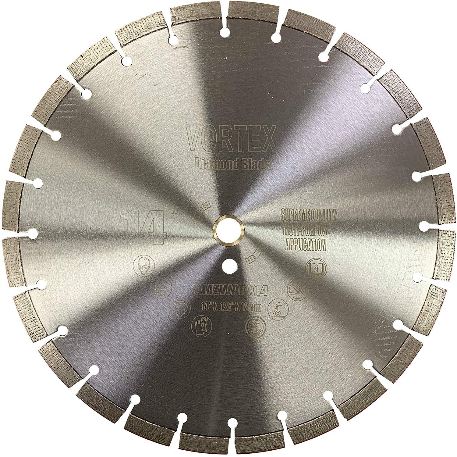 Supreme Quality Dry or Wet Cutting Arix Segmented Diamond Blades (WTSX) for Masonry Brick/Block Pavers Concrete - Vortex Diamond