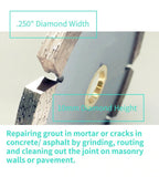 Tuck Point Saw Blade for Mortar and Concrete Routing and Cleaning - Vortex Diamond