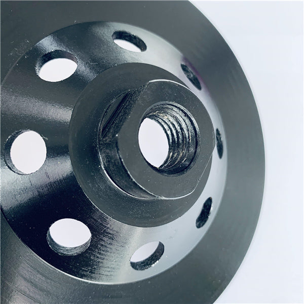Close-Up of Spiral Turbo Segments on Diamond Cup Grinding Wheel for Fast Concrete Removal