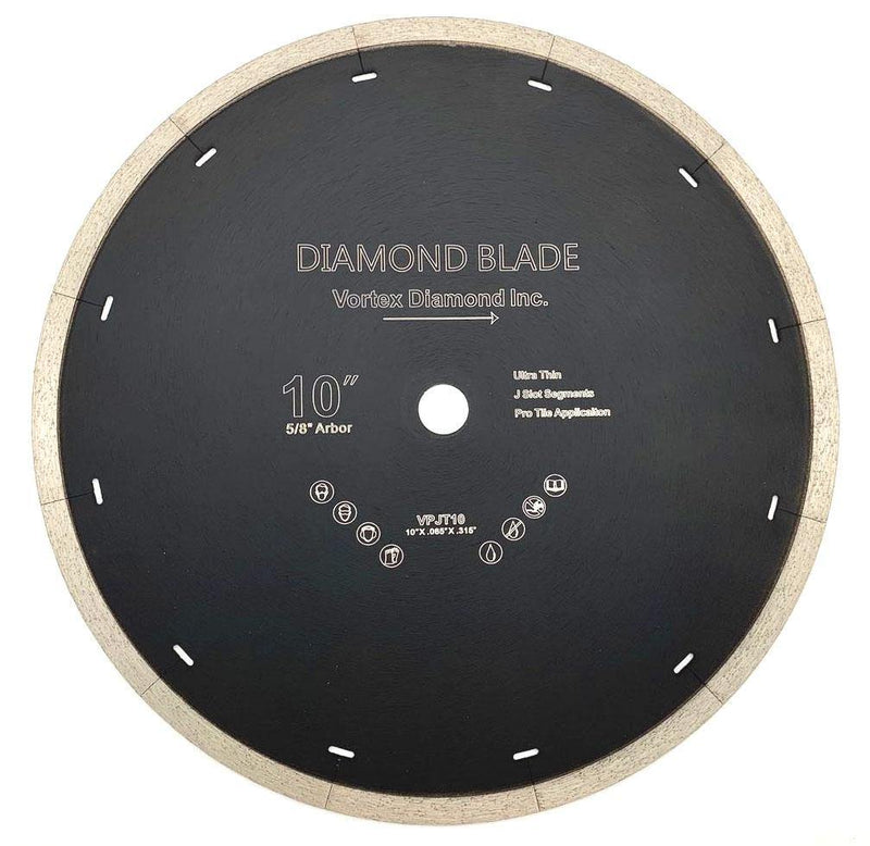 Vortex Diamond J - Slot Dry/Wet Diamond Blade for Porcelain, Ceramic Tile, Stone and Similar Materials - Vortex Diamond