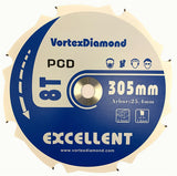 Lâmina de serra circular profissional com ponta de diamante policristalino (PCD) para fibrocimento e piso laminado