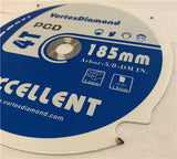 Lâmina de serra circular profissional com ponta de diamante policristalino (PCD) para fibrocimento e piso laminado