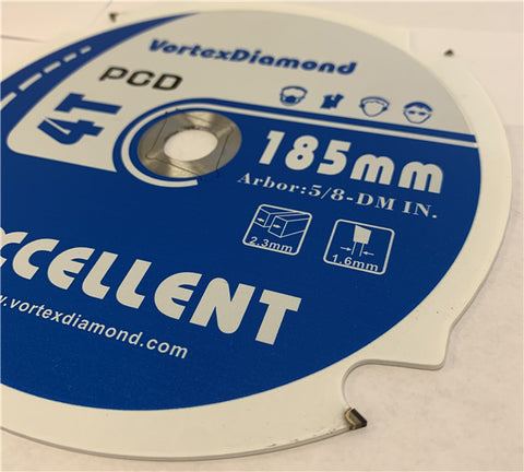 Lâmina de serra circular profissional com ponta de diamante policristalino (PCD) para fibrocimento e piso laminado