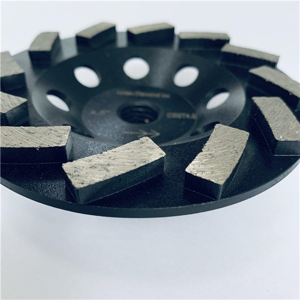 Wet or Dry Use Spiral Turbo Diamond Cup Wheel for Concrete, Mortar and Masonry Grinding