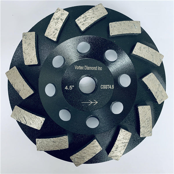 Vortex CSST Series Diamond Spiral Turbo Grinding Cup Wheels 4 to 7 Inch for Concrete and Masonry