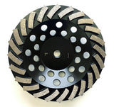Diamond Cup Grinding Wheel Mounted on Angle Grinder for Concrete Surface Preparation
