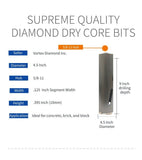 WPDB Dry Drill Core Bits with Diamond Aligned Segment for Brick Concrete Masonry - Vortex Diamond