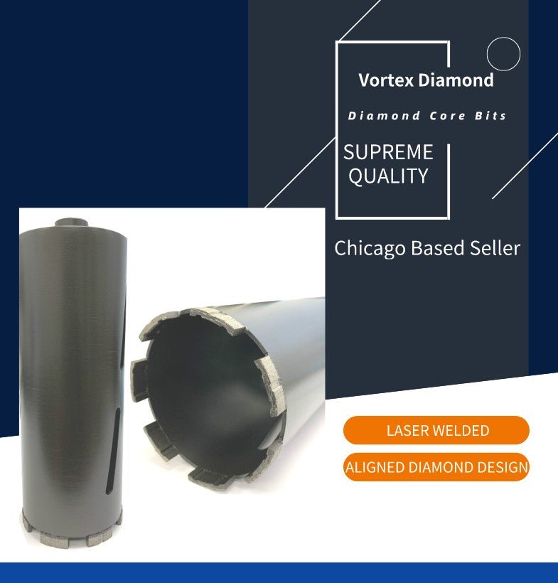 WPDB Dry Drill Core Bits with Diamond Aligned Segment for Brick Concrete Masonry - Vortex Diamond