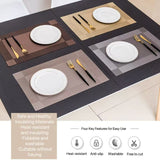 Placemats Set of 4. High end European style PVC dining mat