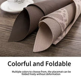 Placemats Set of 4.Butterfly style leaf jacquard woven style PVC dining mat - Vortex Diamond