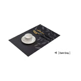 Placemats Set of 4.Butterfly style leaf jacquard woven style PVC dining mat - Vortex Diamond