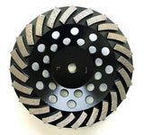 4 - 7 Inch Spiral Turbo Diamond Grinding Wheel For Fast Grind Concrete Mortar - Vortex Diamond