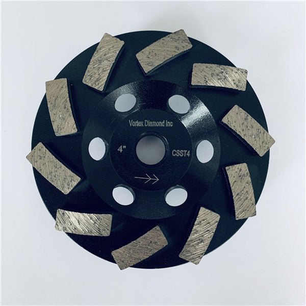 4 - Inch Spiral Turbo Diamond Grinding Wheel For Fast Grind Concrete Mortar - Vortex Diamond
